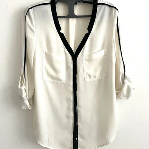 Metaphore Shirt Women’s button up ivory Size S office career office workwear